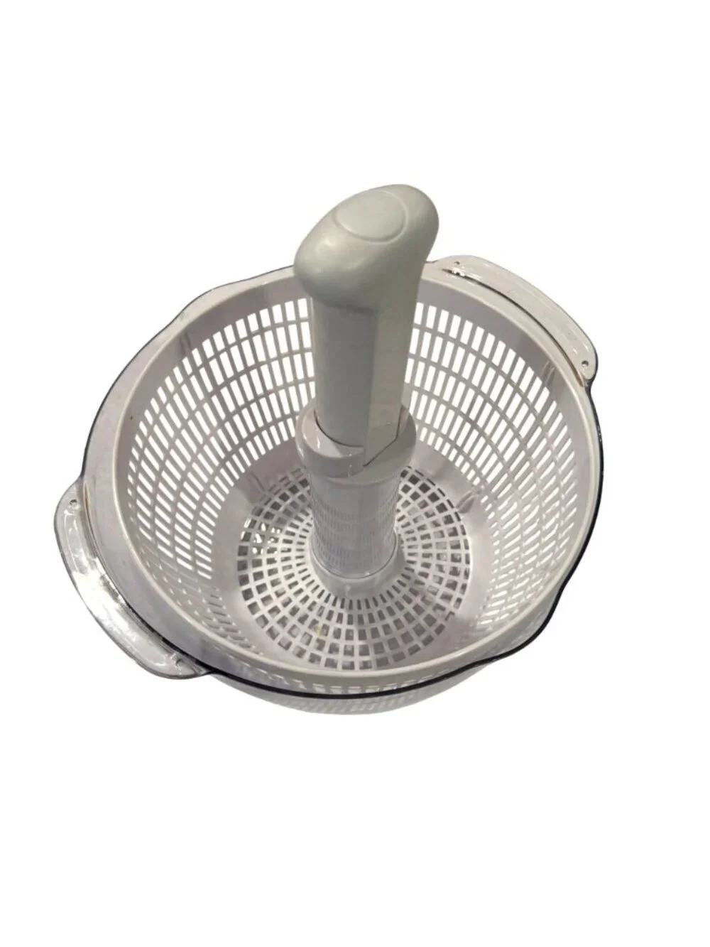 KitchenAid Salad Spinner White Plastic Compact Easy Grip Handle Non Slip Base